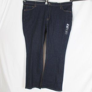 NWT SONOMA Denim Jeans Woman Size 26W Dark Blue Bootcut Comfort Premium NEW